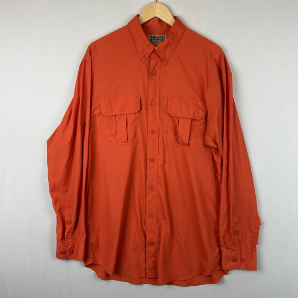 Duluth Trading Co Armachillo Cooling Long Sleeve Shirt Orange Size L Tall LT - Picture 1 of 9